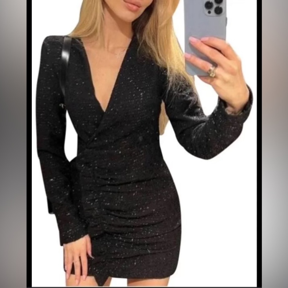 Zara tweed coat dress